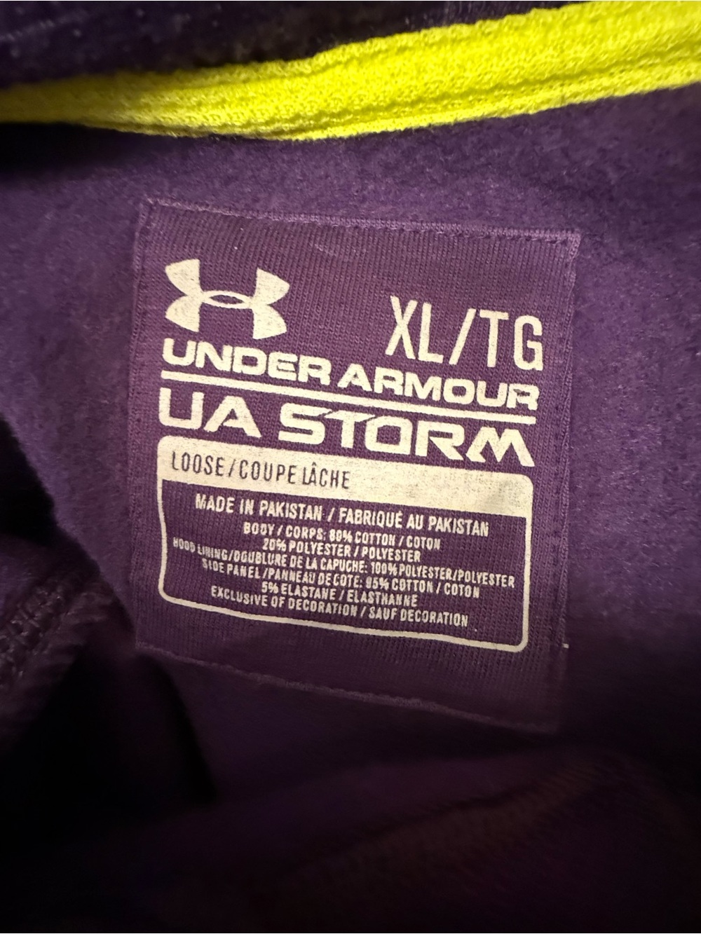 Women's UNDER ARMOUR STORM Hooded Hoodie Sweatshirt NWOT Size X-Large - Picture 8 of 8